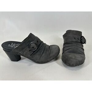 Dansko Nadine Shoes Women's EU 38 US 7.5-8 Gray  Platform Heel Mules Suede‎